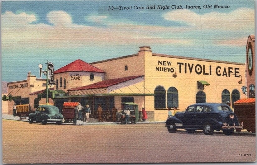 Ciudad Juarez, MEXICO Postcard TIVOLI CAFE & NIGHT CLUB / Curteich Linen c1941