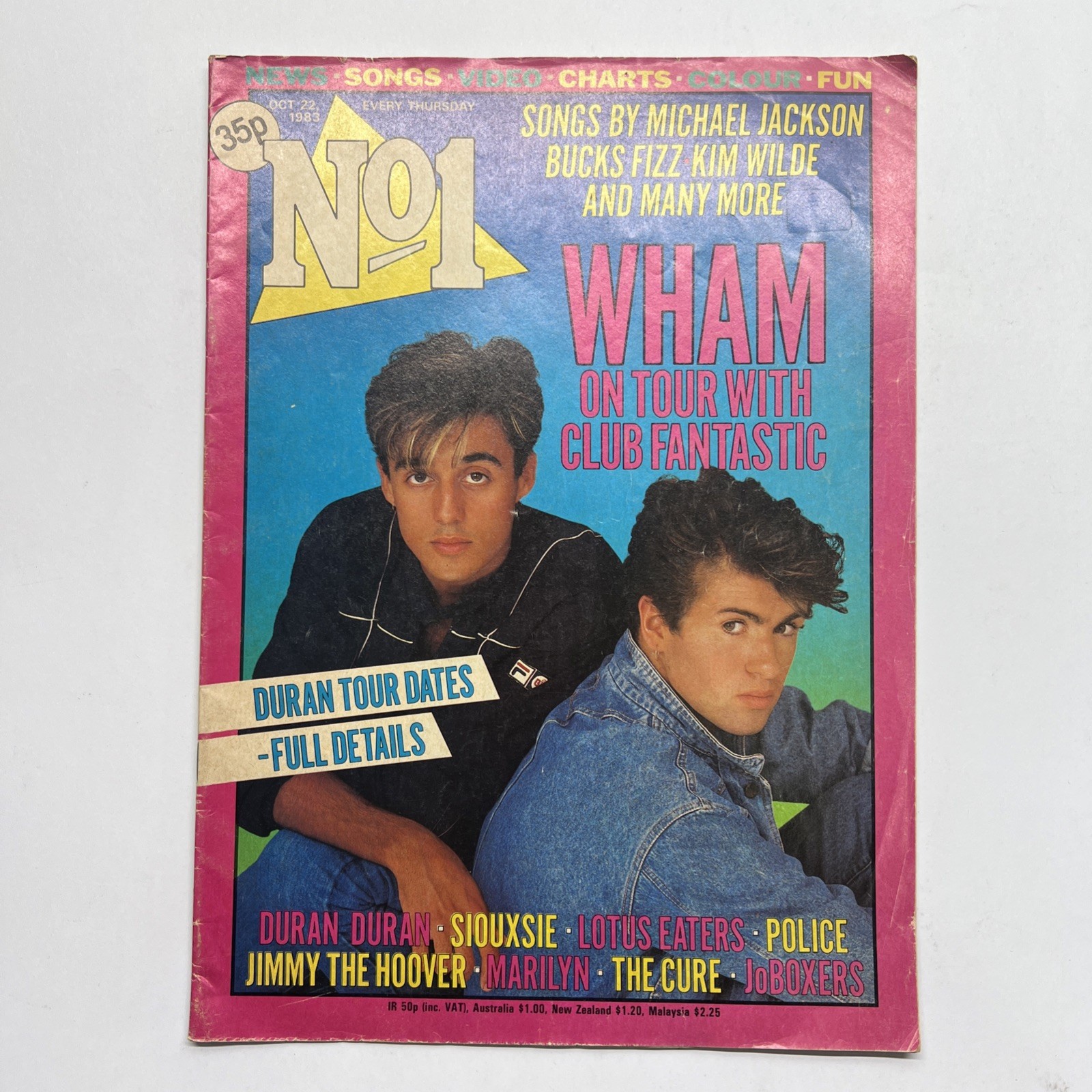 Rare VTG WHAM  ROCK STARS PHOTO MAGAZINE  October 22, 1983