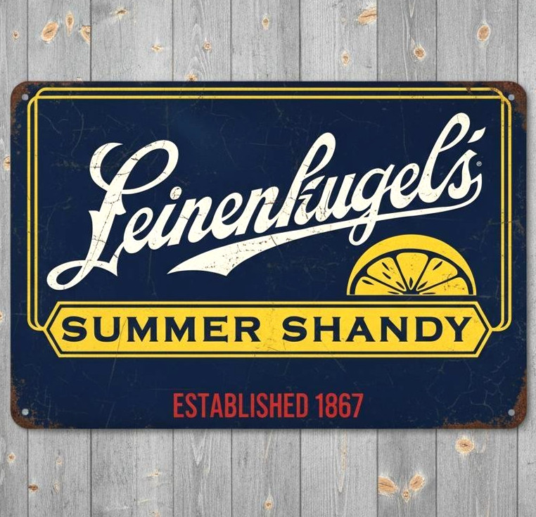 Leinenkugel\'s Summer Shandy Beer 8 x 12 Novelty Metal Sign Made In USA
