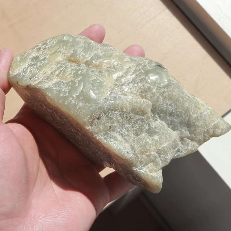 CHINESE super large nephrite jade sapphire jade rough for graden aquarium 919g
