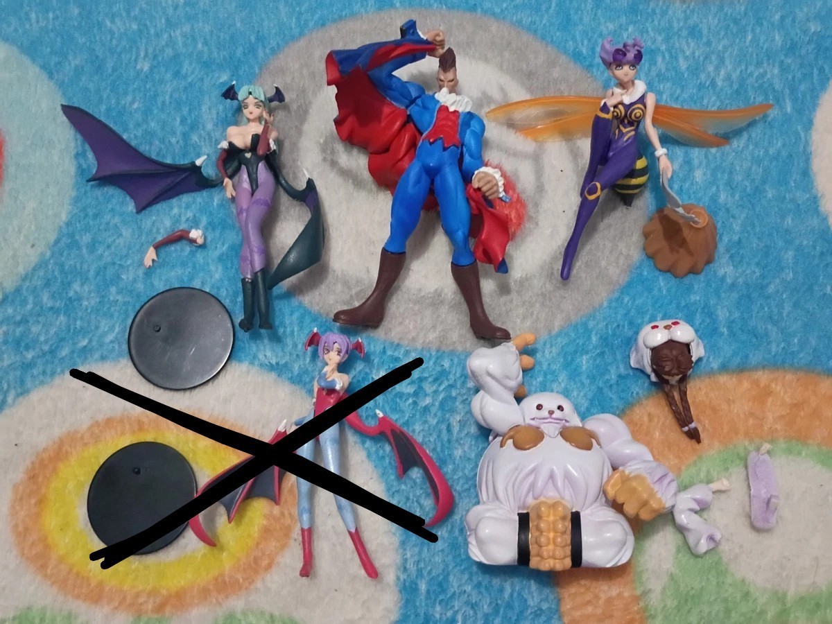 Rare Yujin Darkstalkers SR Real Figure Collection Lot of 4 Vampire Savior 2000