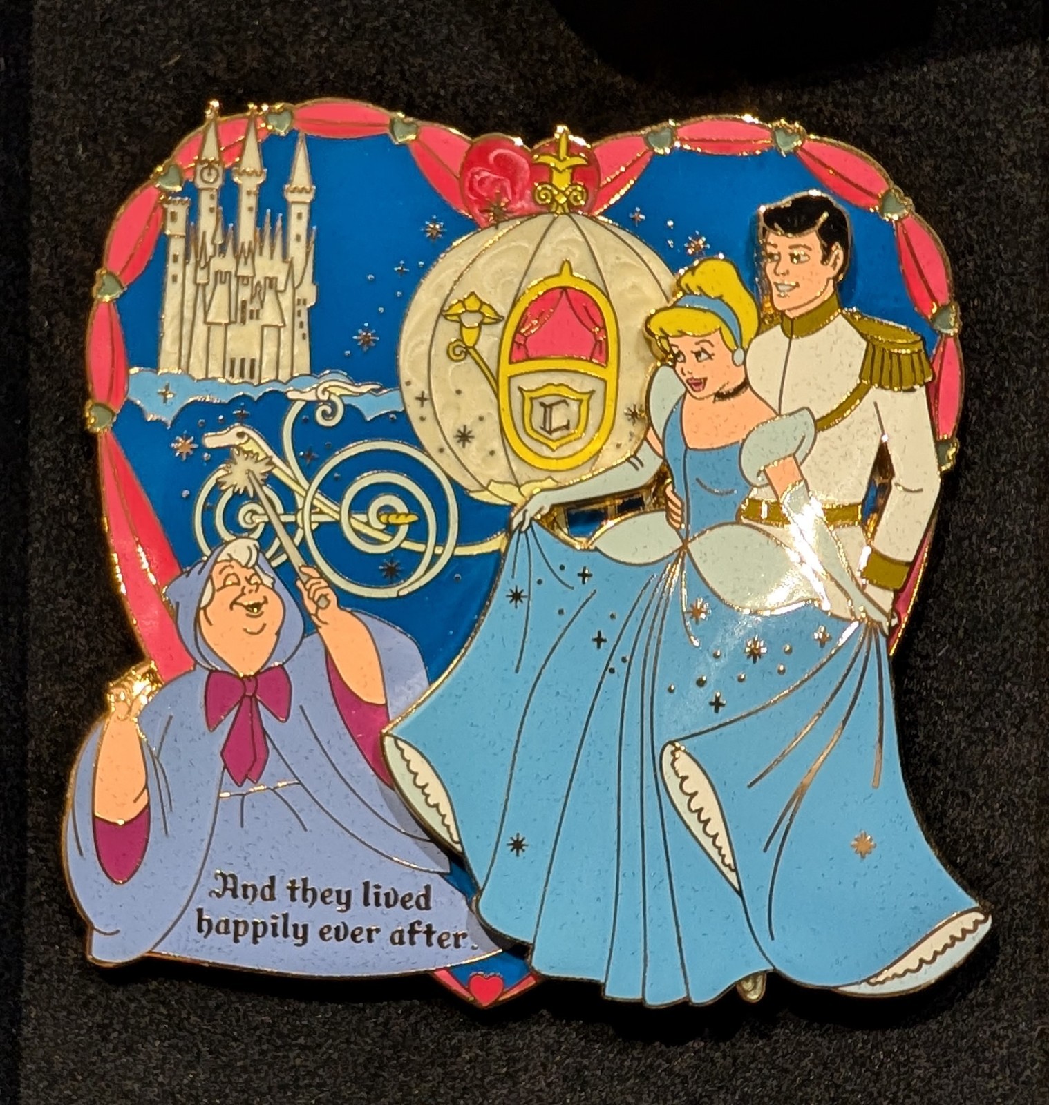 Vintage Disney Cinderella Jumbo Pin 