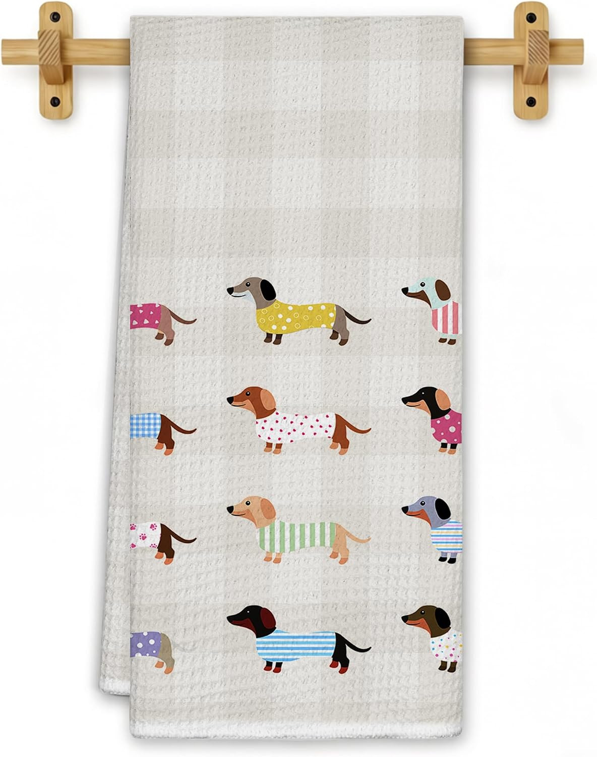 Cute Dachshund Kitchen Towels, Gifts for Dachshund Lovers, Weiner Dog Gifts