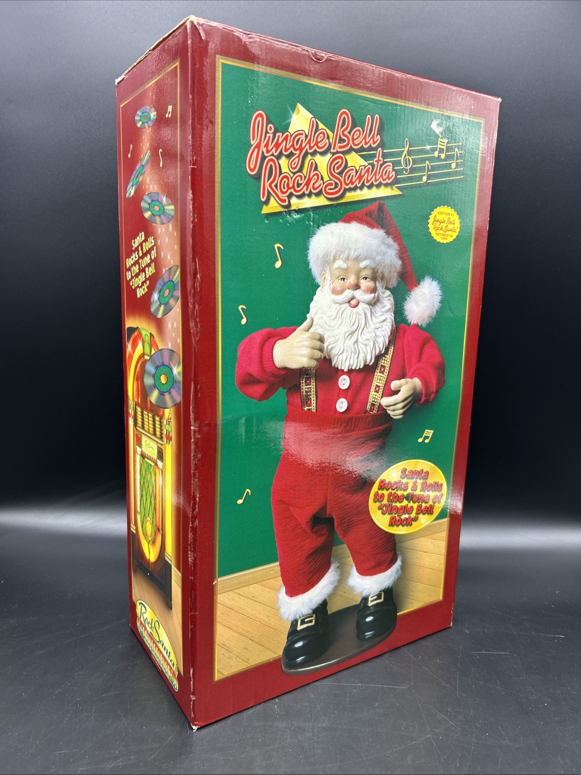 Vtg Jingle Bell Rock Santa Claus Animated Dancing Musical 1998 1st Edition