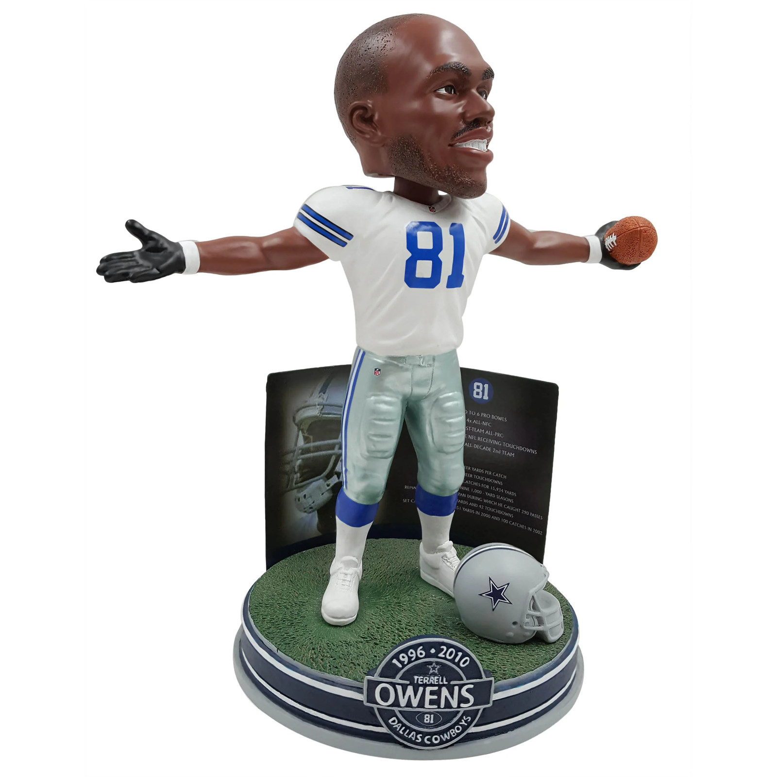 Terrell Owens Dallas Cowboys NFL Career Stats Bobblehead NFL Football