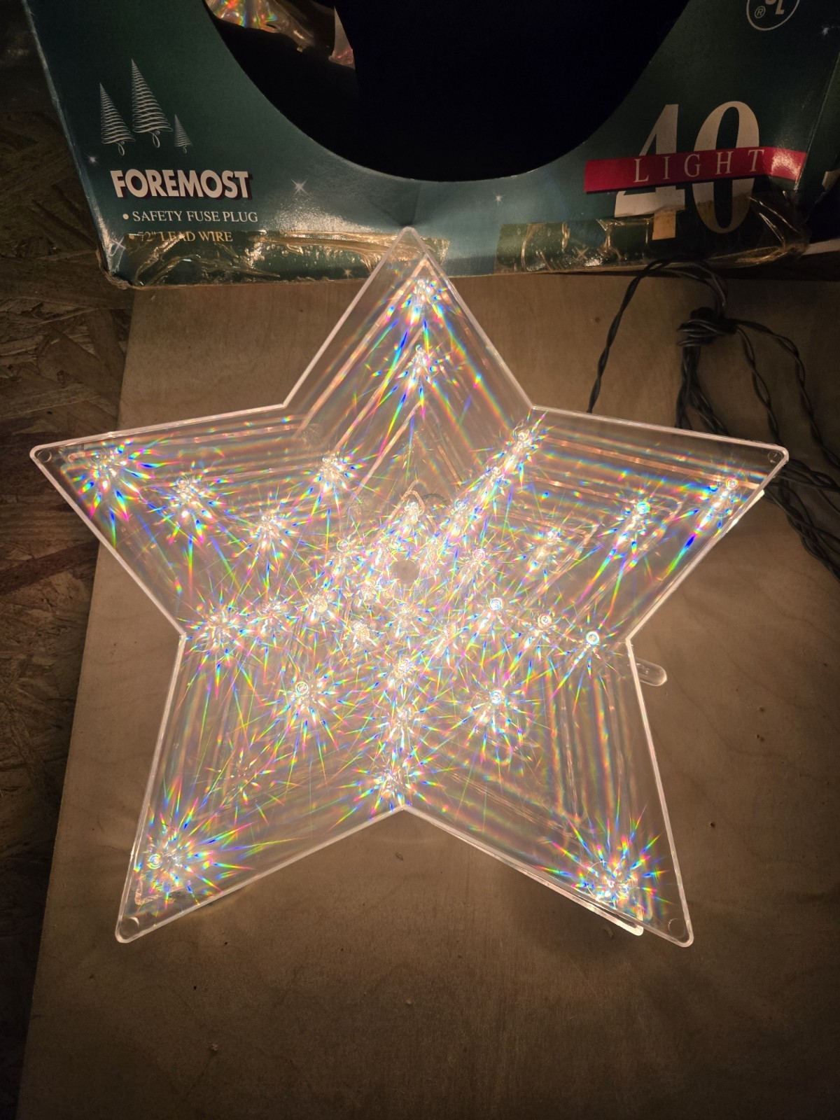 Vintage Foremost Laser Star Christmas Topper 
