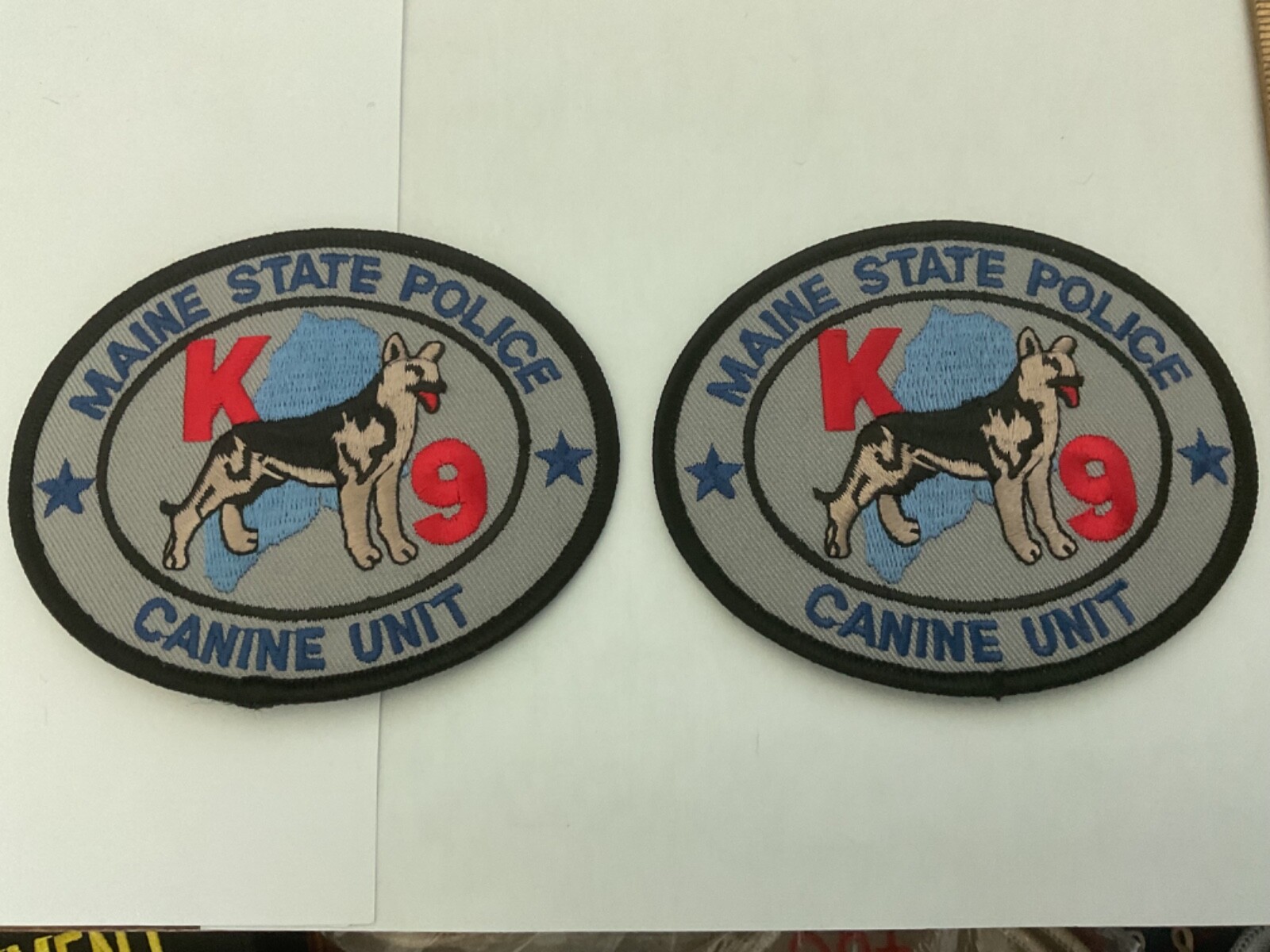 Maine State Police Canine Unit new  collectable patch set full size