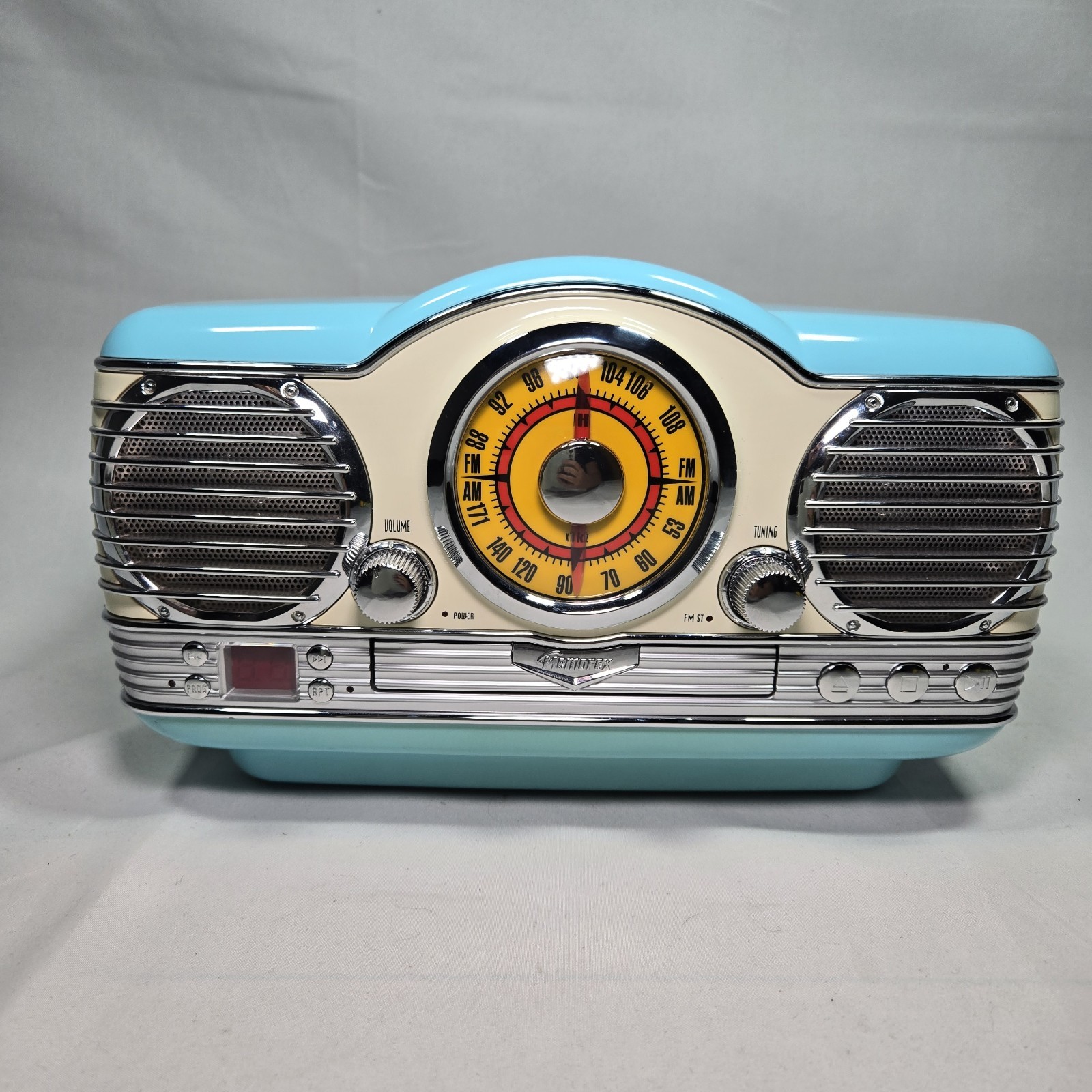 Memorex MTT3200 Turquoise 1950s style AM/FM radio & CD Player Works Clean Retro Memorex MTT3200 Turquoise 1950s style AM/FM radio & CD Player Works Clean Retro