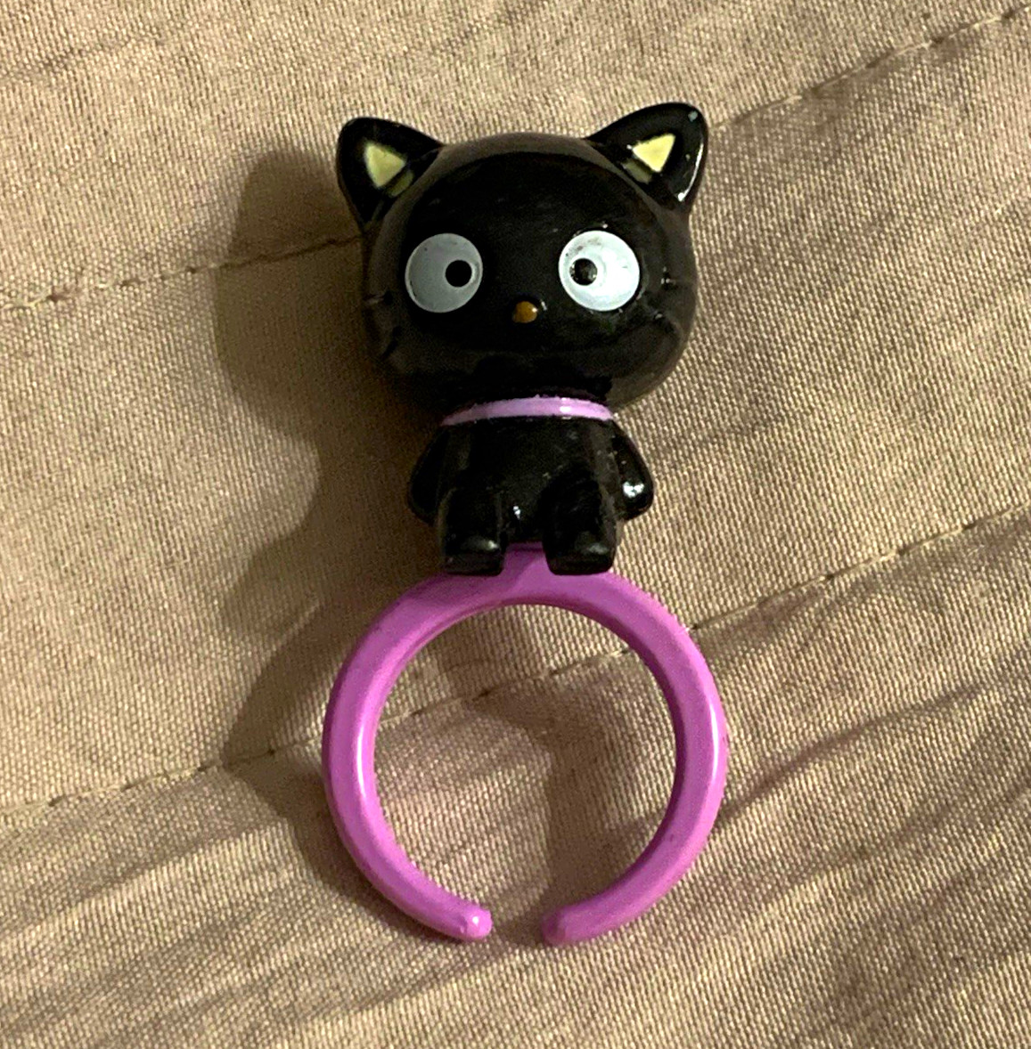 Sanrio Chococat small vintage w/ Purple Ring, Plastic