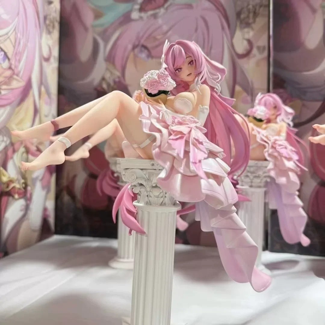 Elysia Wedding Dress Honkai Impact 3rd Anime Figure Statue PC Case Decor Gift
