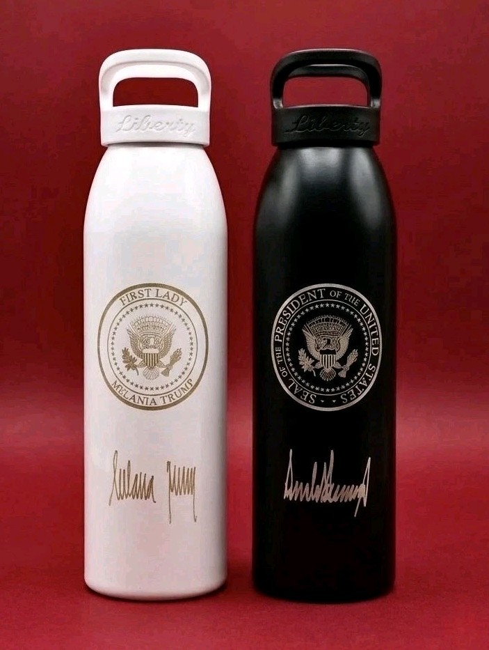 Rare Authentic President Donald J. Trump Seal Signature VIP White House Bottles