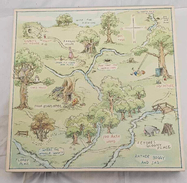 *Rare* Winnie the Pooh Hundred Acre Wood Map from Disney collab with Hallmark