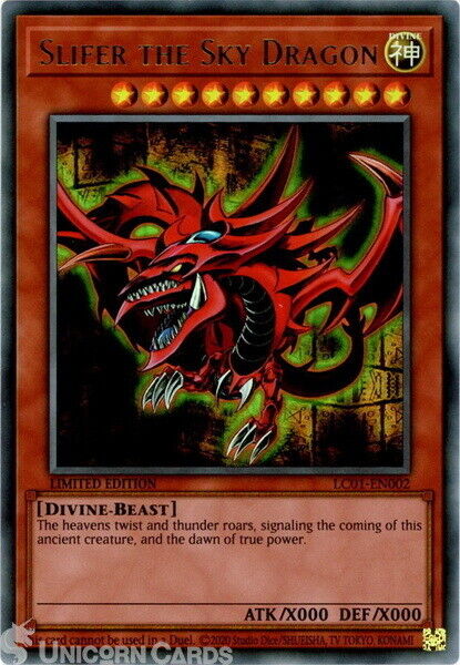 LC01-EN002 Slifer the Sky Dragon : Ultra Rare Limited Edition Mint YuGiOh Card