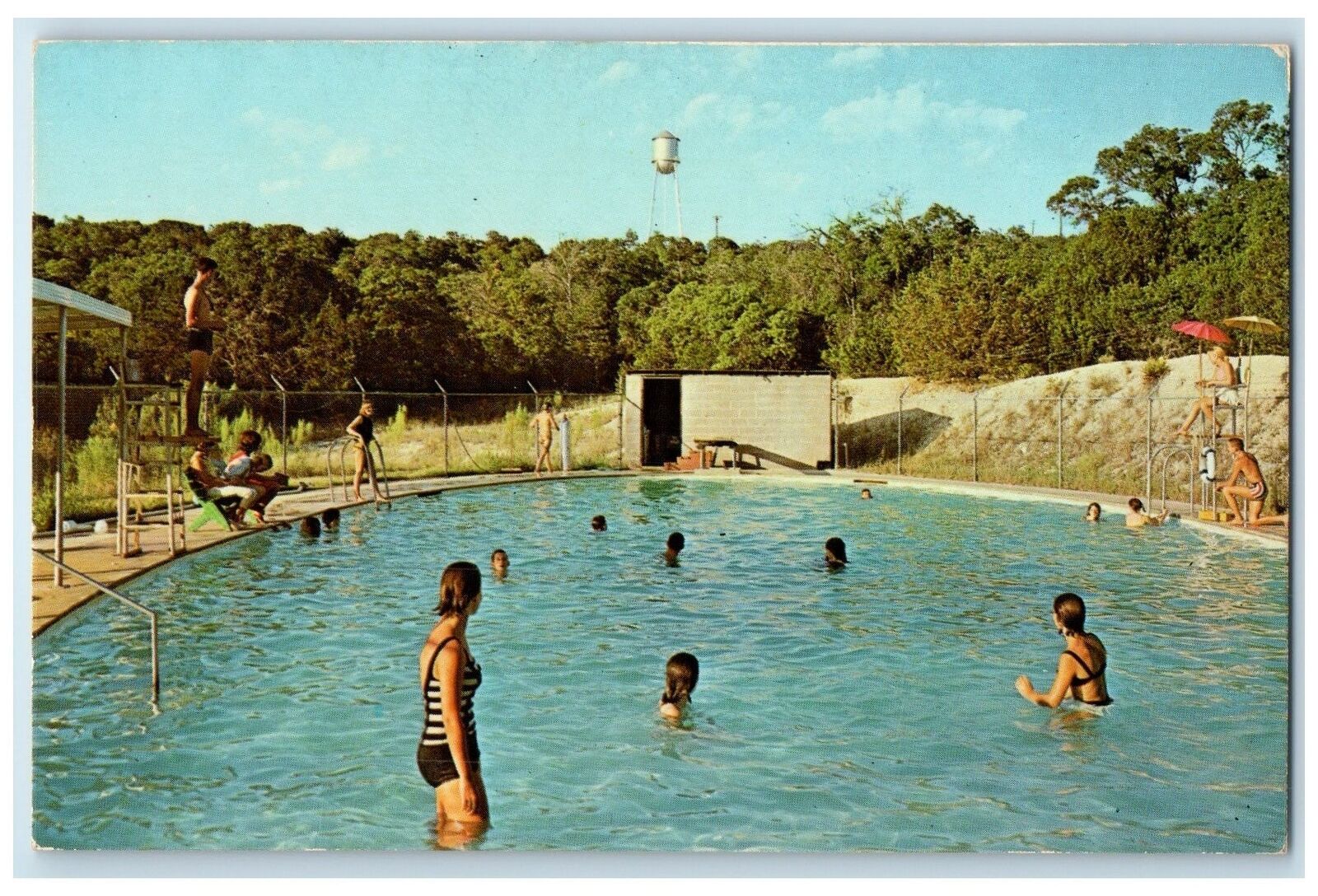 c1950\'s Methodist Kerrville Assembly Mt. Wesley Swimming Kerrville TX Postcard