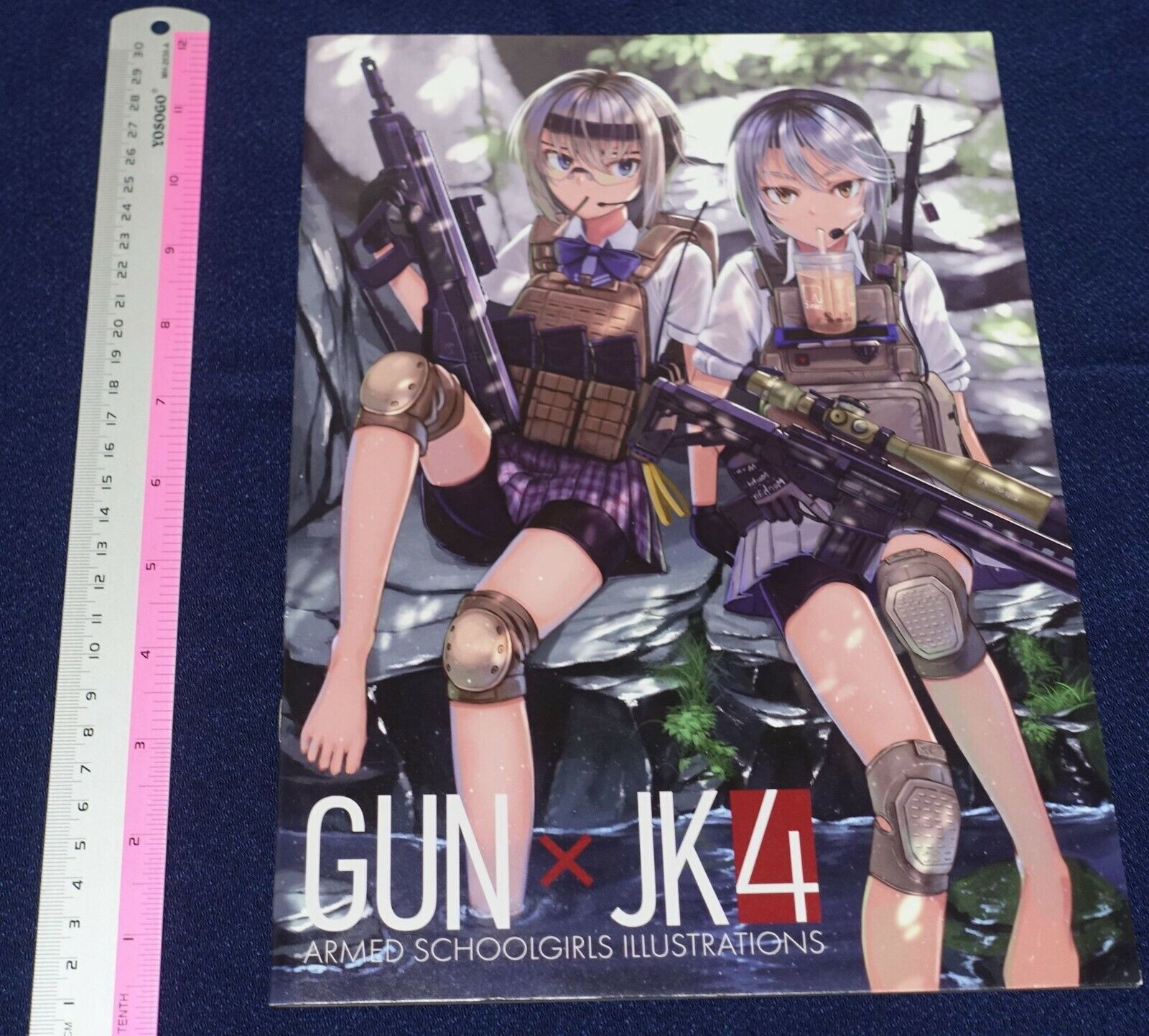 Maruyaki Salmon Color Art Book ARMED SCHOOL GIRLS ILLUSTRATIONS GUN x JK 4