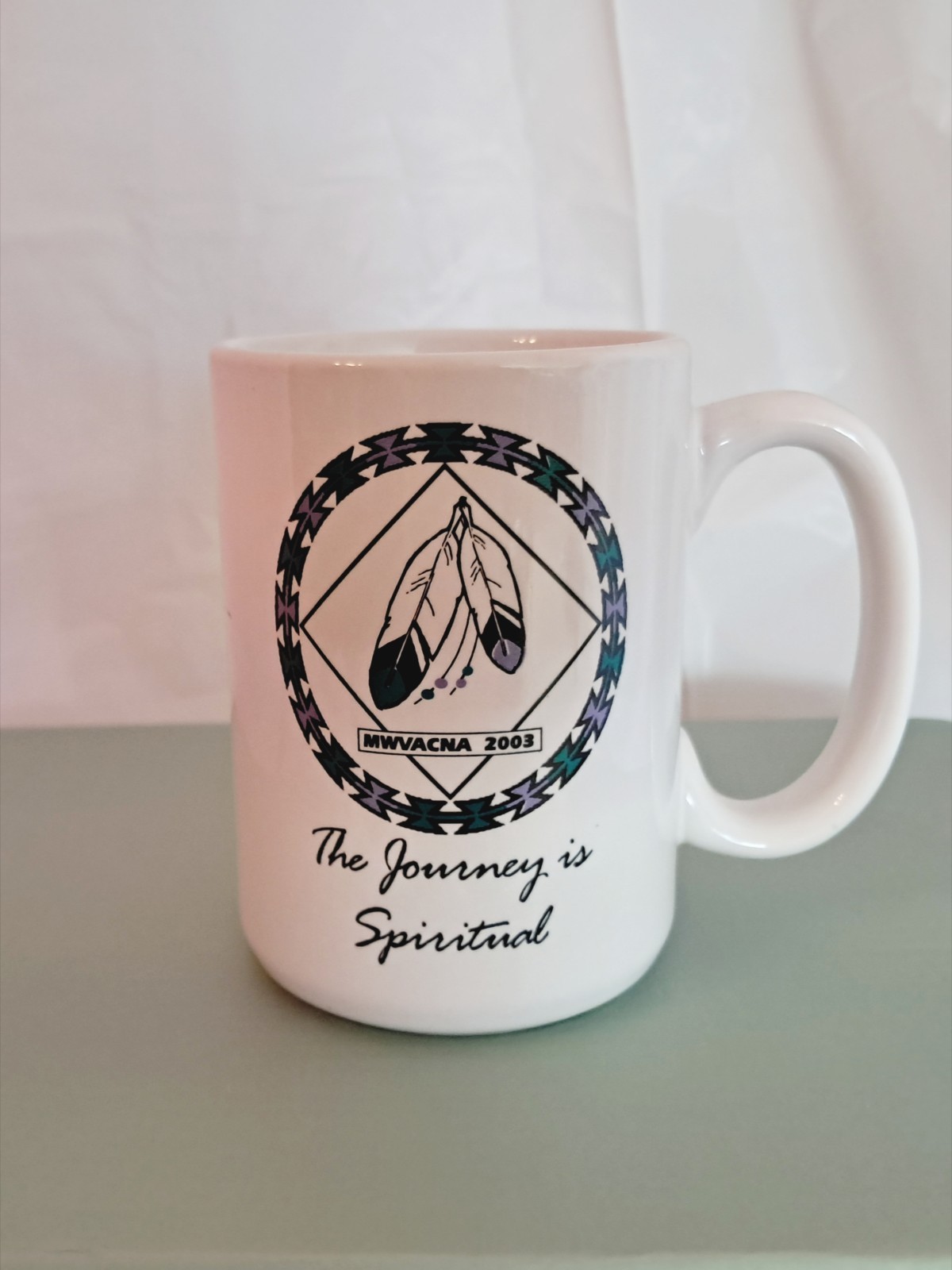 NARCOTICS ANONYMOUS Convention Mug 2003 The Journey Is Spiritual Grand Ronde Ore