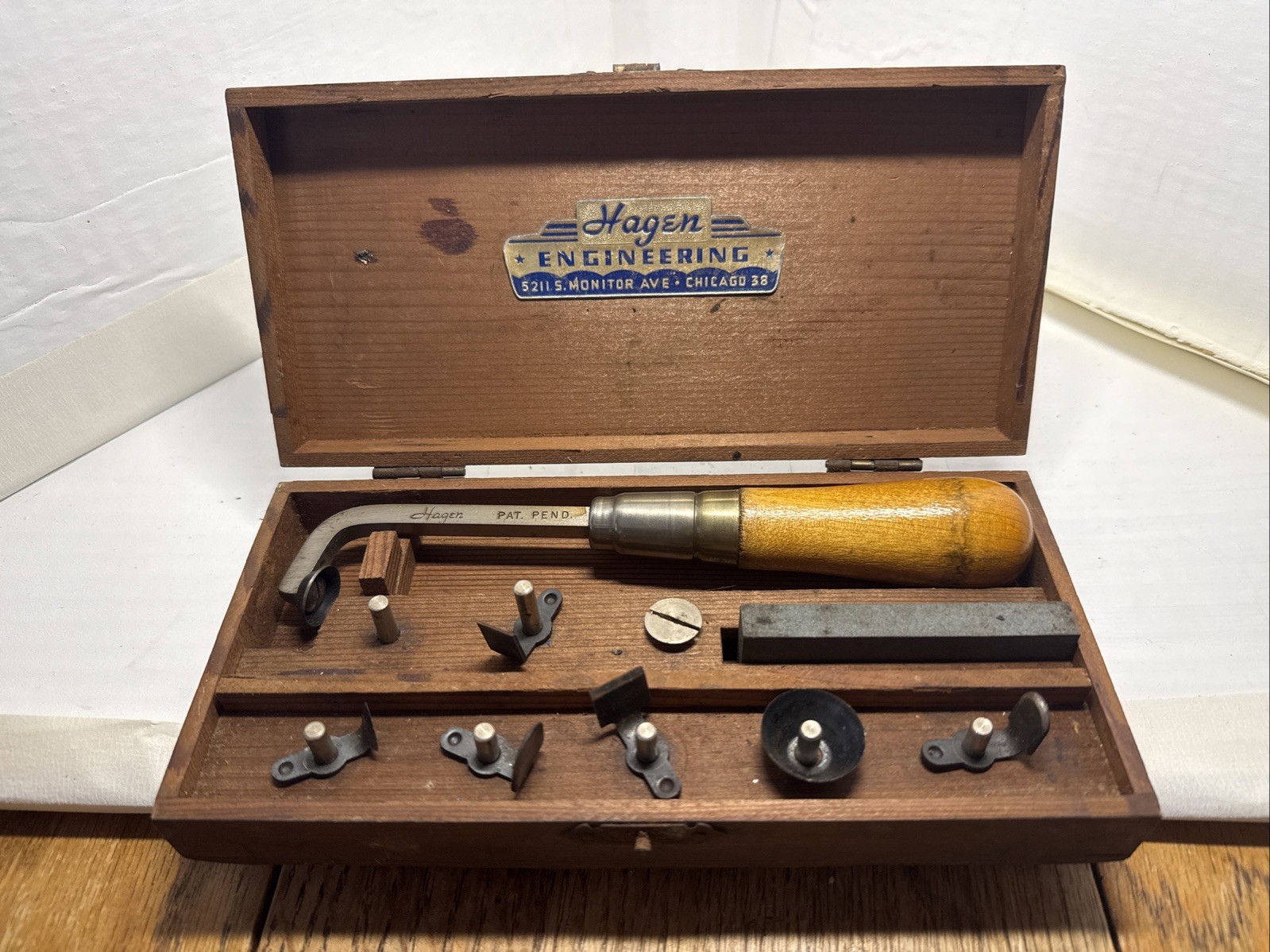 Hagen Engineering Precision Wood Scraper Set, Vintage 1943-63, Rare