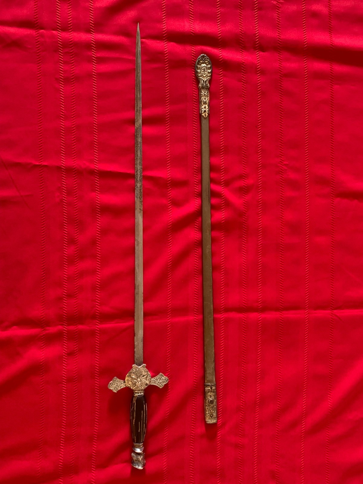 Vintage Knights of Columbus 4th Degree Ceremonial Sword with Scabbard 