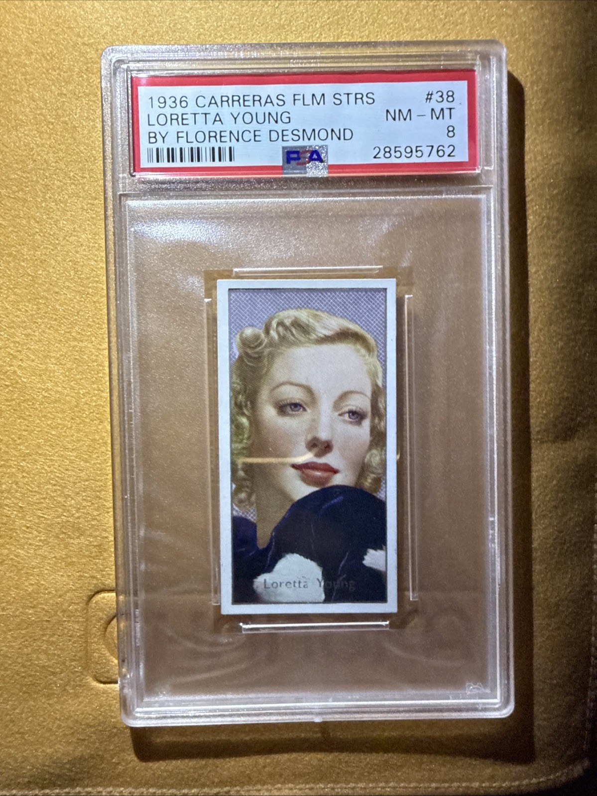 1936 Carreras Film Stars #38 Loretta Young Vintage Tobacco Cigarette Movie Card