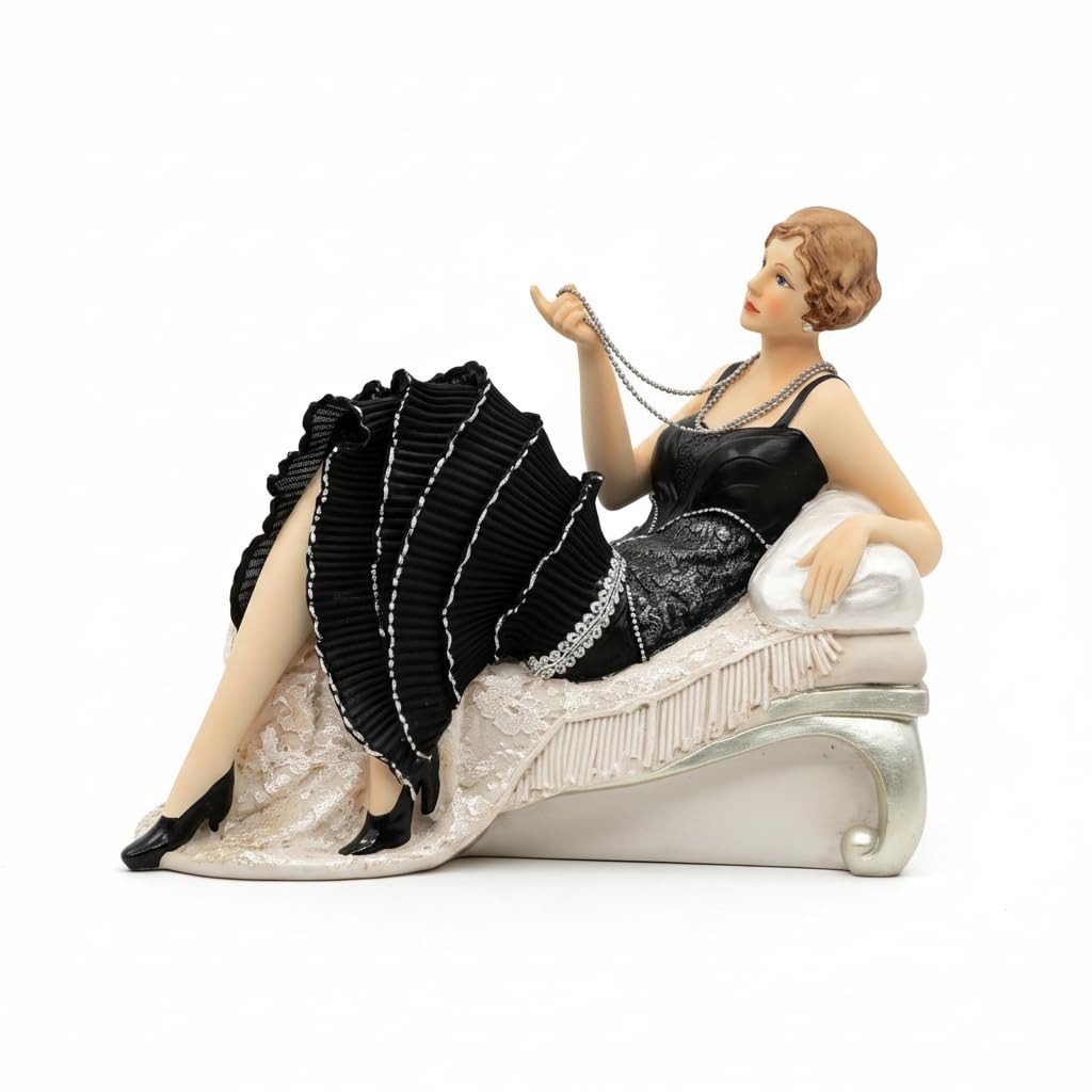Comfy Hour 11 Inch Victorian Lady Figurine, Art Deco Decor Statue