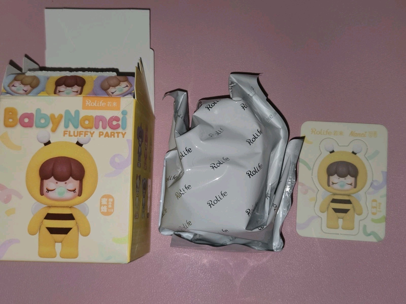 Confirmed Rolife Baby Nanci FLUFFY PARTY BEE Flocked Figure OPEN Blind Box