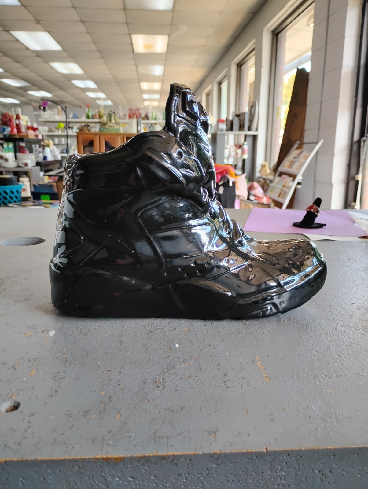 1990s Black Ceramic Reebok Pump Display