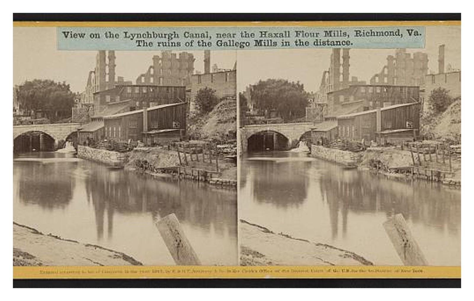 Richmond Virginia Lynchburg Canal Standard Postcard