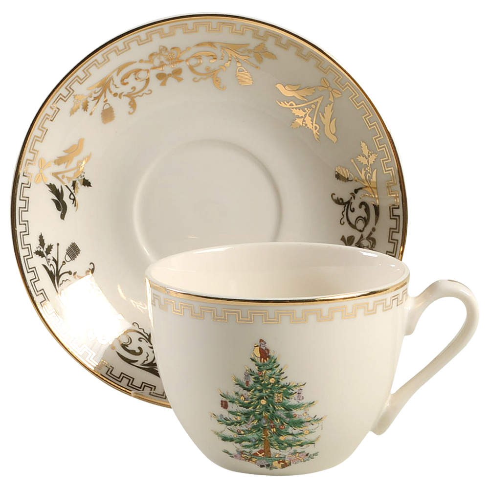 Spode Christmas Tree Gold Collection Cup & Saucer 10101816