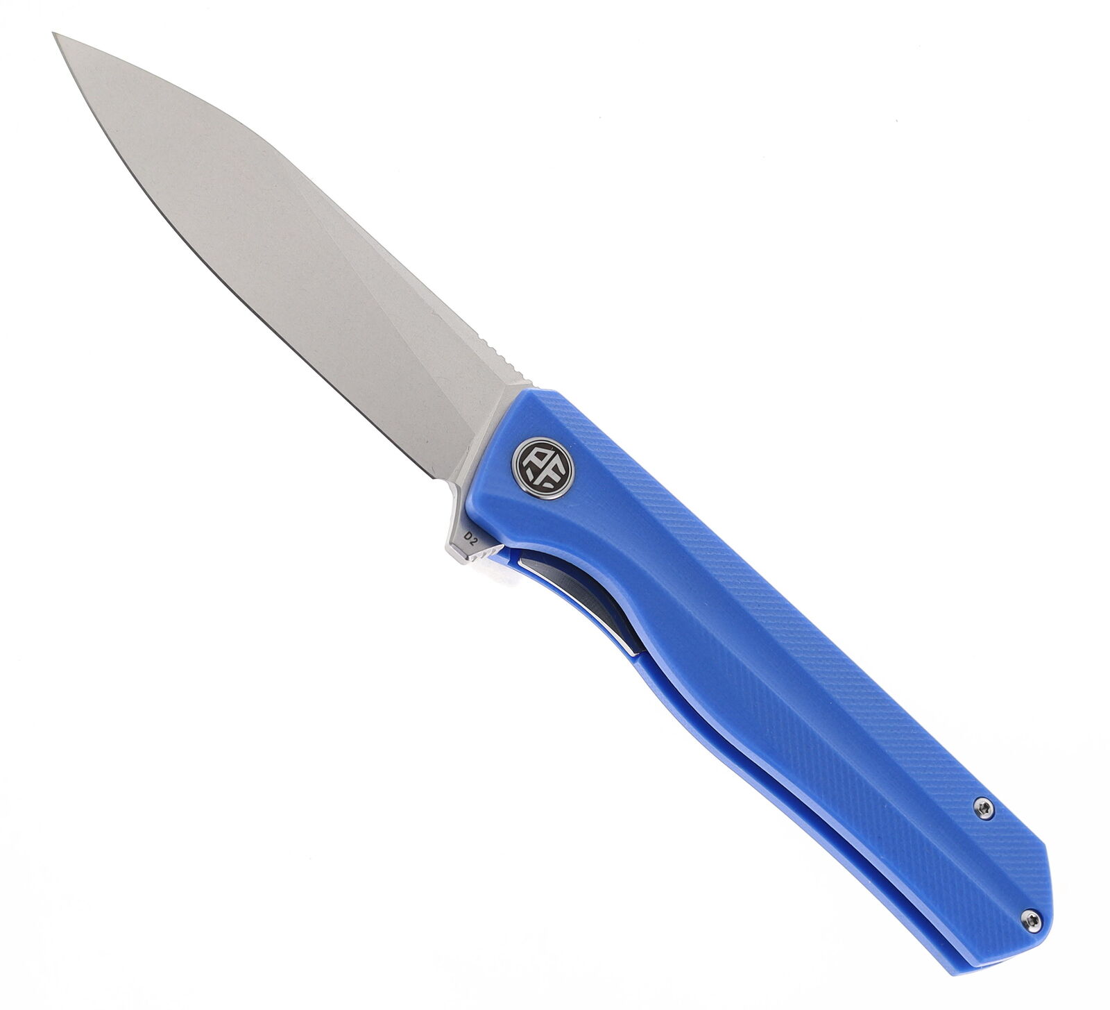 Petrified Fish Folding Knife Blue G10 Handle D2 Plain Edge Stonewash PF818BW