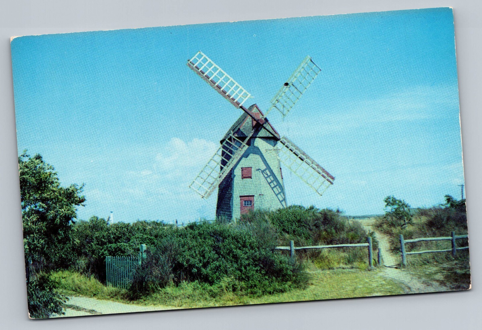 Nantucket Windmill Colonial Style c1960 Unposted Vintage Postcard