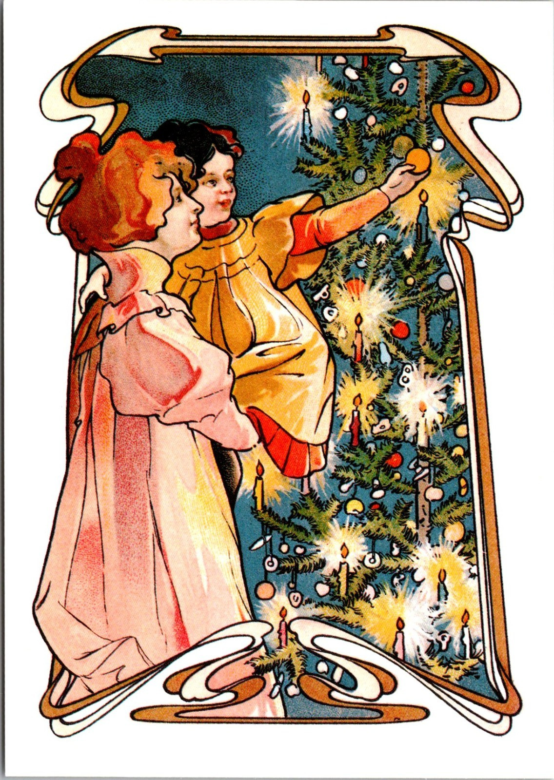 Christmas Tree Anonymous Altonaer Museum Vintage Postcard TP14-21
