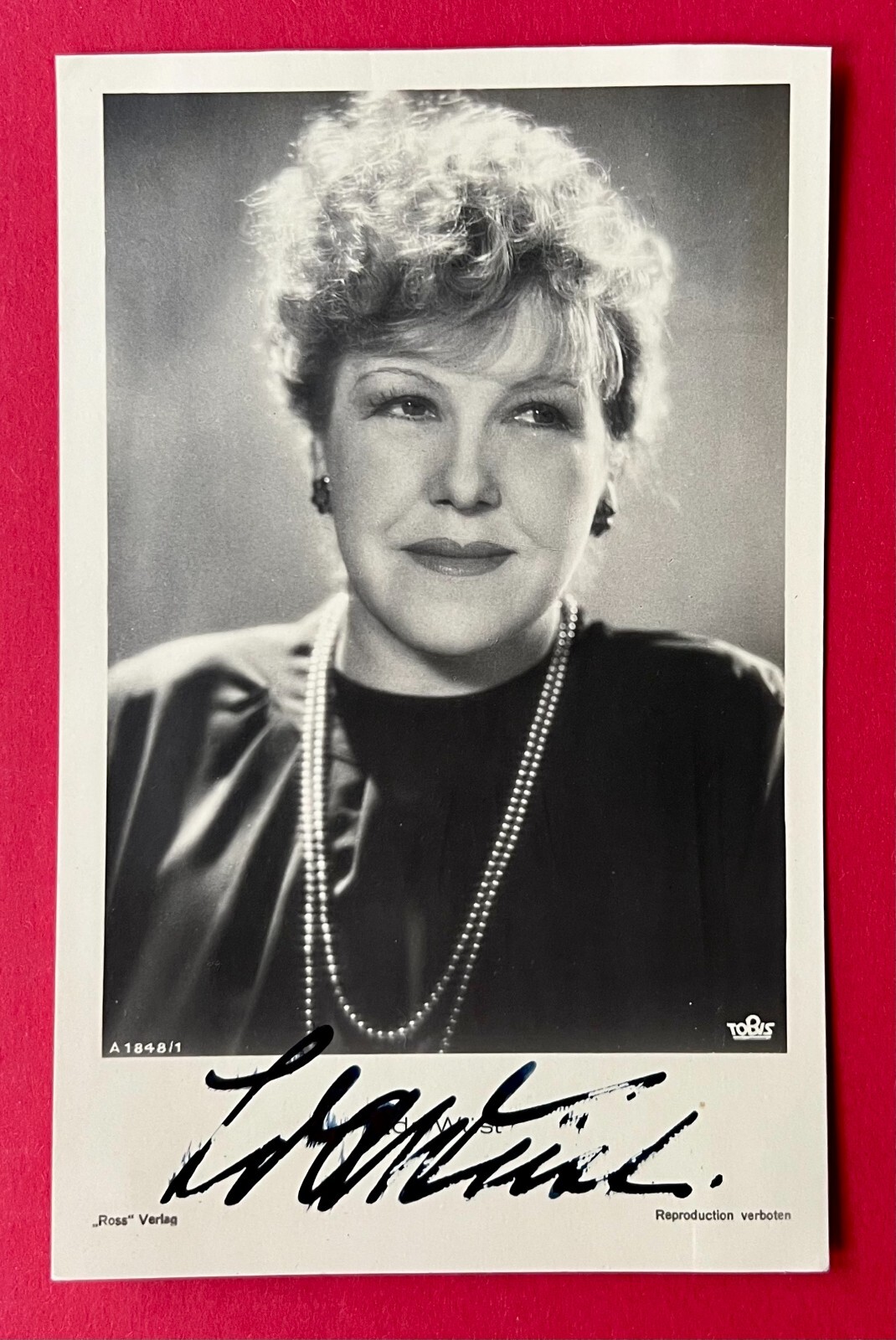 UFA actor photo postcard around 1938 IDA WÜST with original signature (152228 UFA actor photo postcard around 1938 IDA WÜST with original signature (152228