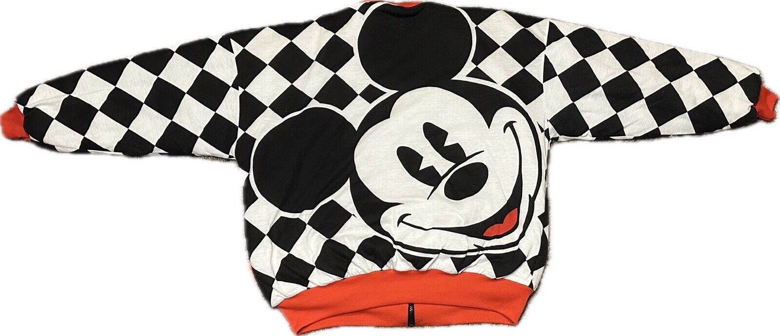 RARE Vintage Mickey Mouse Checkered Reversible Jacket AOP