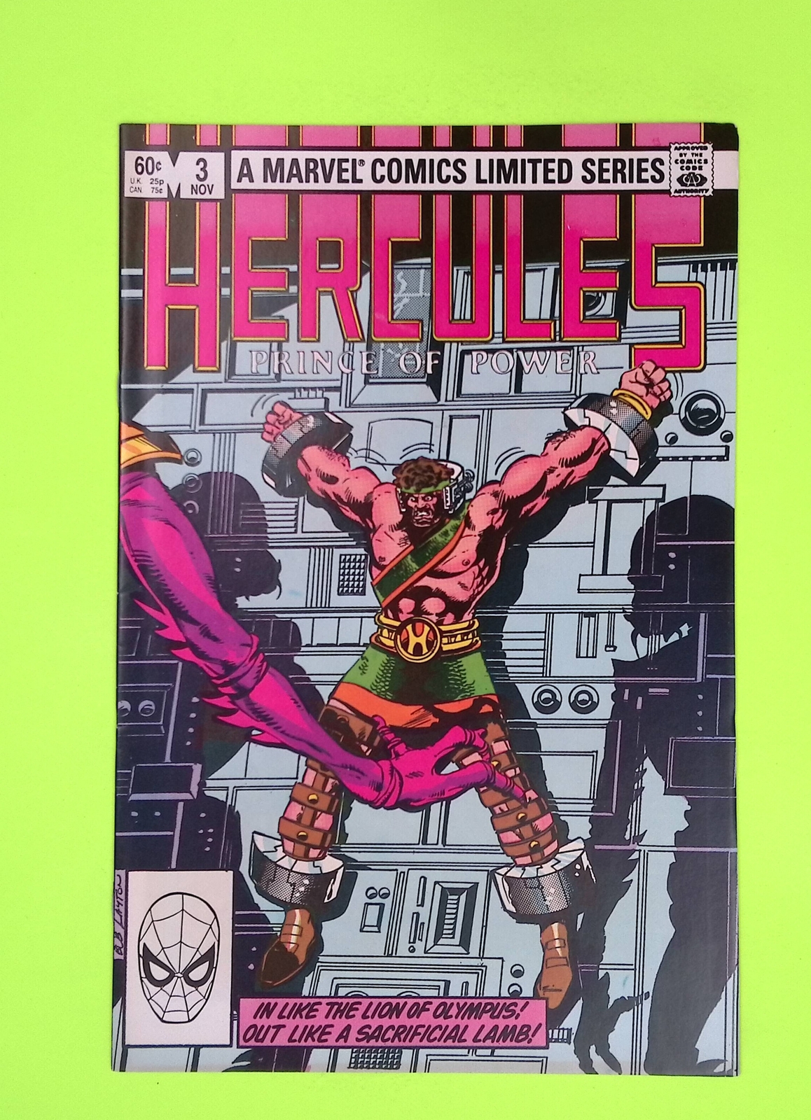 Hercules Prince of Power #3b Vol. 1 1982 Marvel Comics Variant 7.5 G7-77