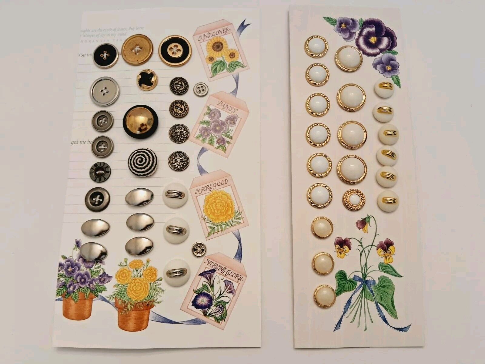 Assortment Lot of Vintage and Antique Gold  Buttons