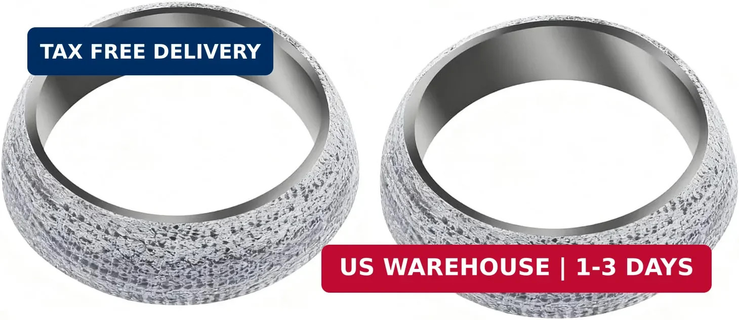 2 PCS 2.5 inch Exhaust Donut Manifold Gasket 65mm Muffler Seal Ring High Grade