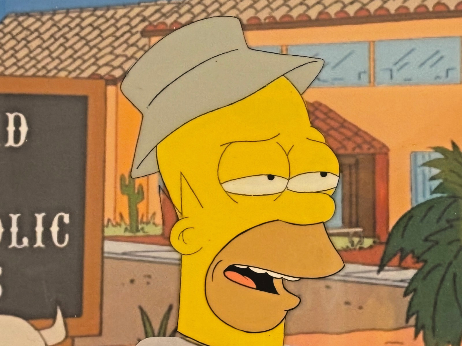 The Simpsons - HOMER Original Production Animation Cel with COA - FRAMED