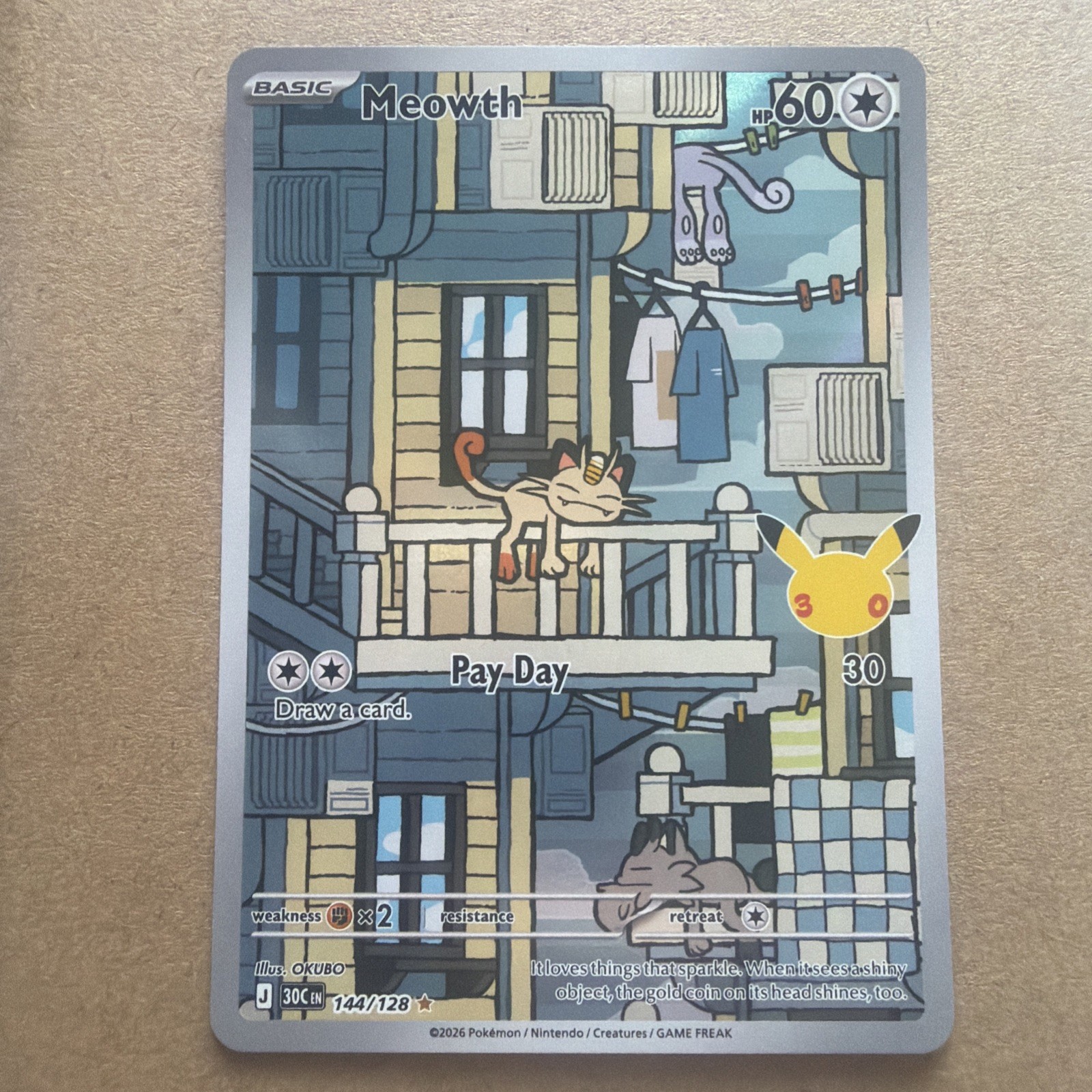 Meowth 144/128 30th Anniversary