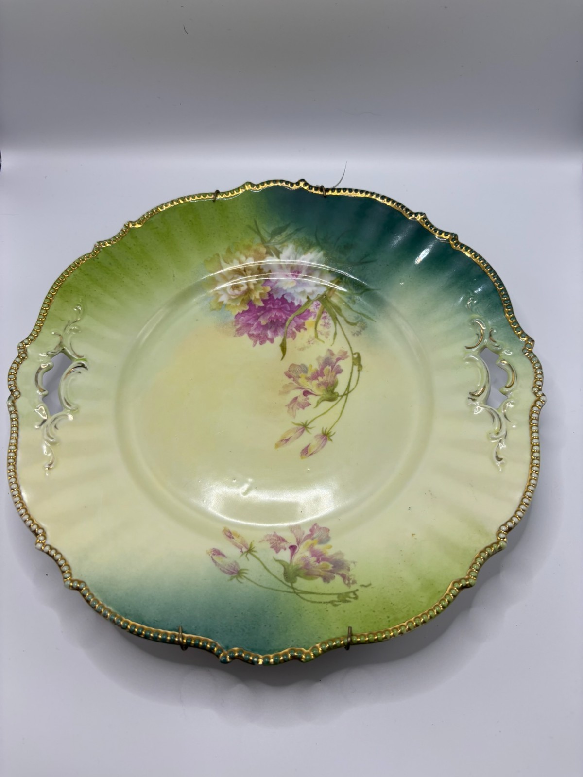Vintage Hand-Painted Porcelain Decorative Serving Plates — Set of 3