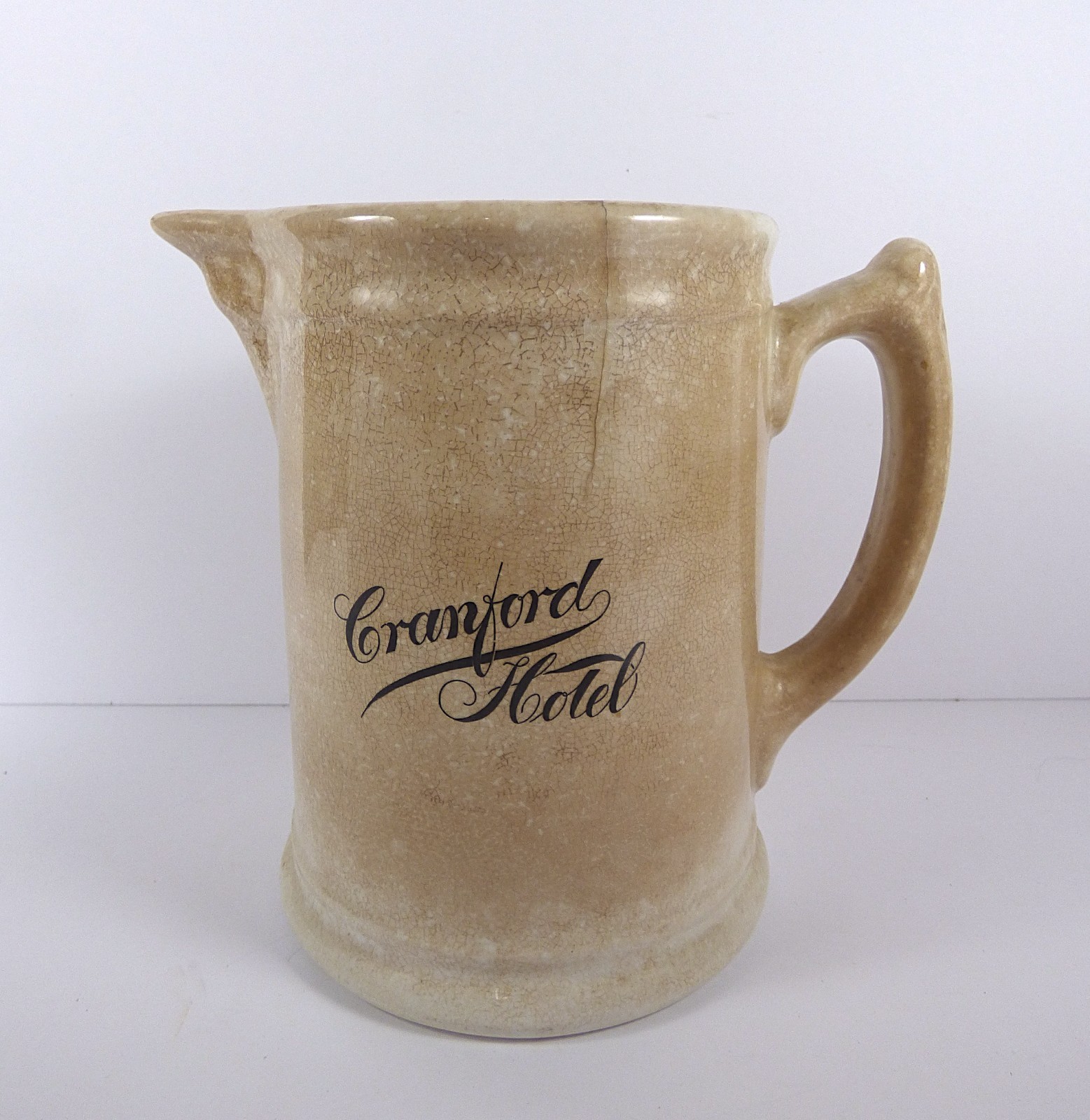 1903 CRANFORD HOTEL NJ Ironstone Water Pitcher Royal China Burgess & Co. Trenton