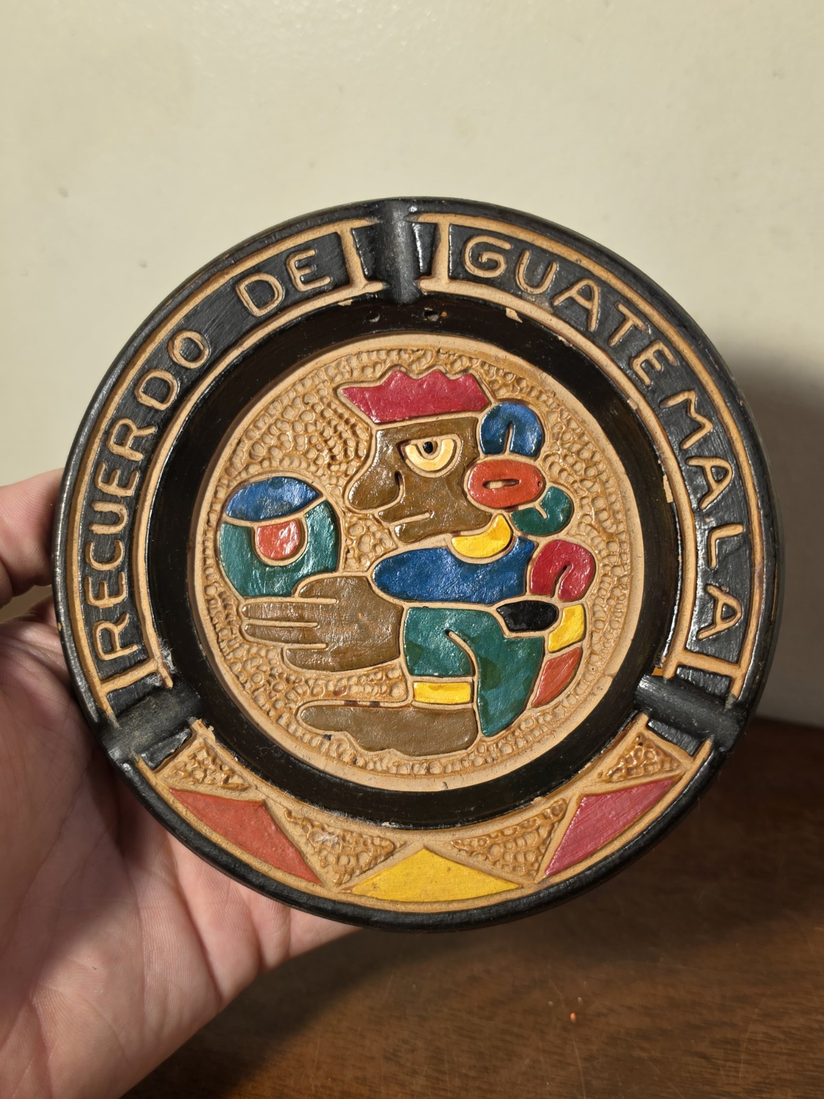VTG 1980\'S SPANISH CENTRAL AMERICAN ASHTRAY RECUERDO DE GUATEMALA VTG 1980\'S SPANISH CENTRAL AMERICAN ASHTRAY RECUERDO DE GUATEMALA