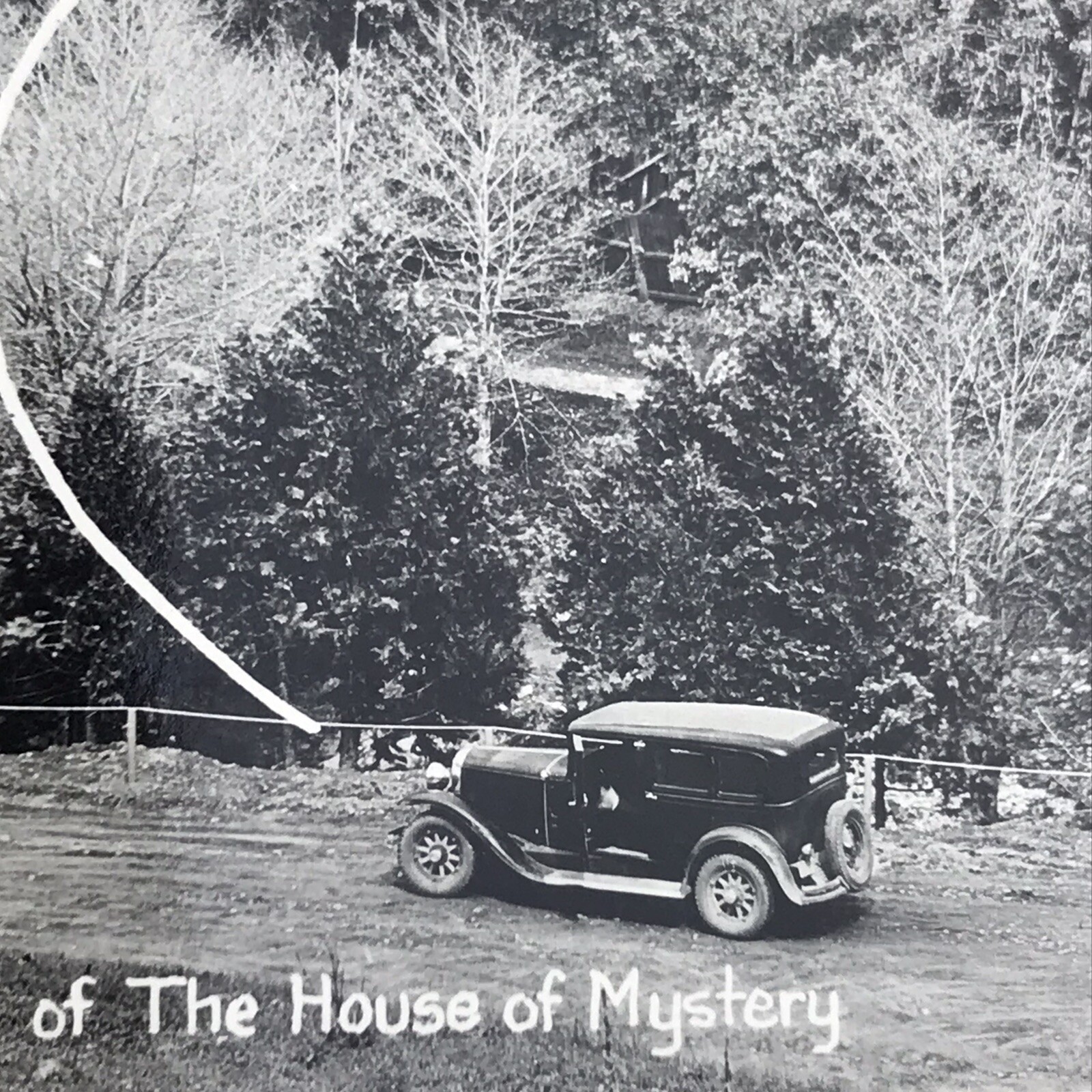 165 Foot Circle House Of Mystery Oregon Vortex Gold Hill Photograph Vintage Car