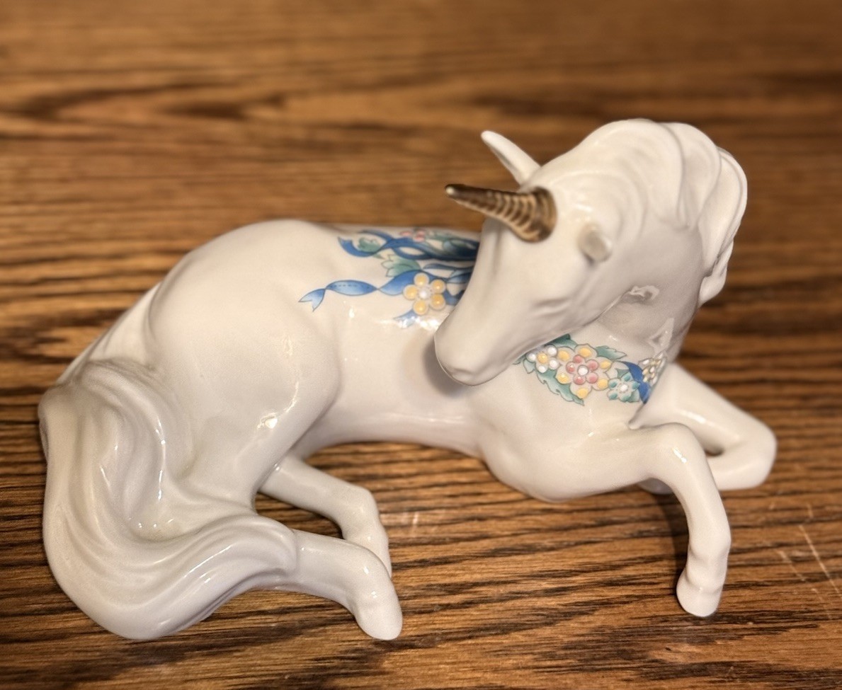 1993 Lenox China Jewels Collection Porcelain Hand-Painted Unicorn Figurine