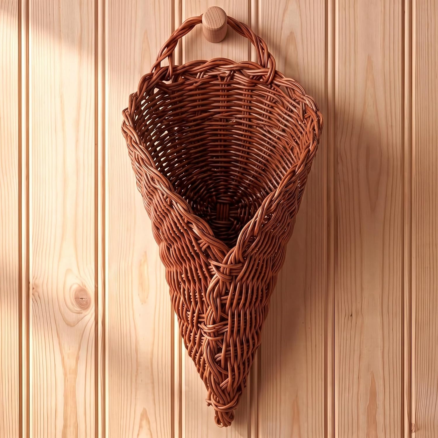 Fall Hanging Cornucopia Basket 11.81\'\' Thanksgiving Cornucopia Horn of Plenty fo