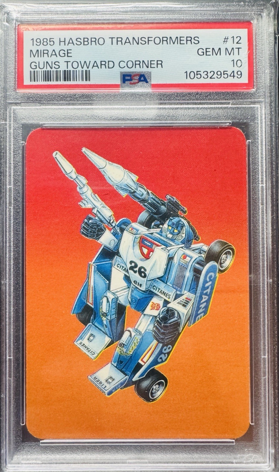 1985 Hasbro Transformers #12 Mirage PSA 10