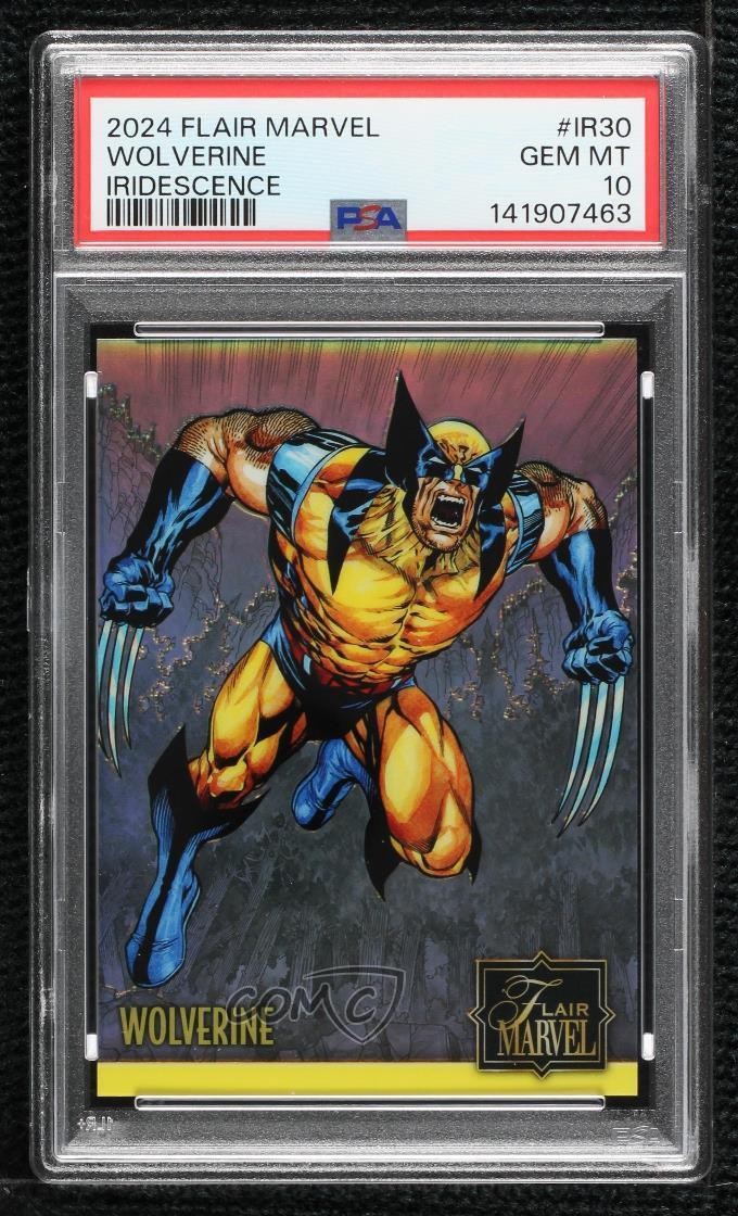 2023 Flair Marvel Iridescence Wolverine #IR30 PSA 10 GEM MT 18u6