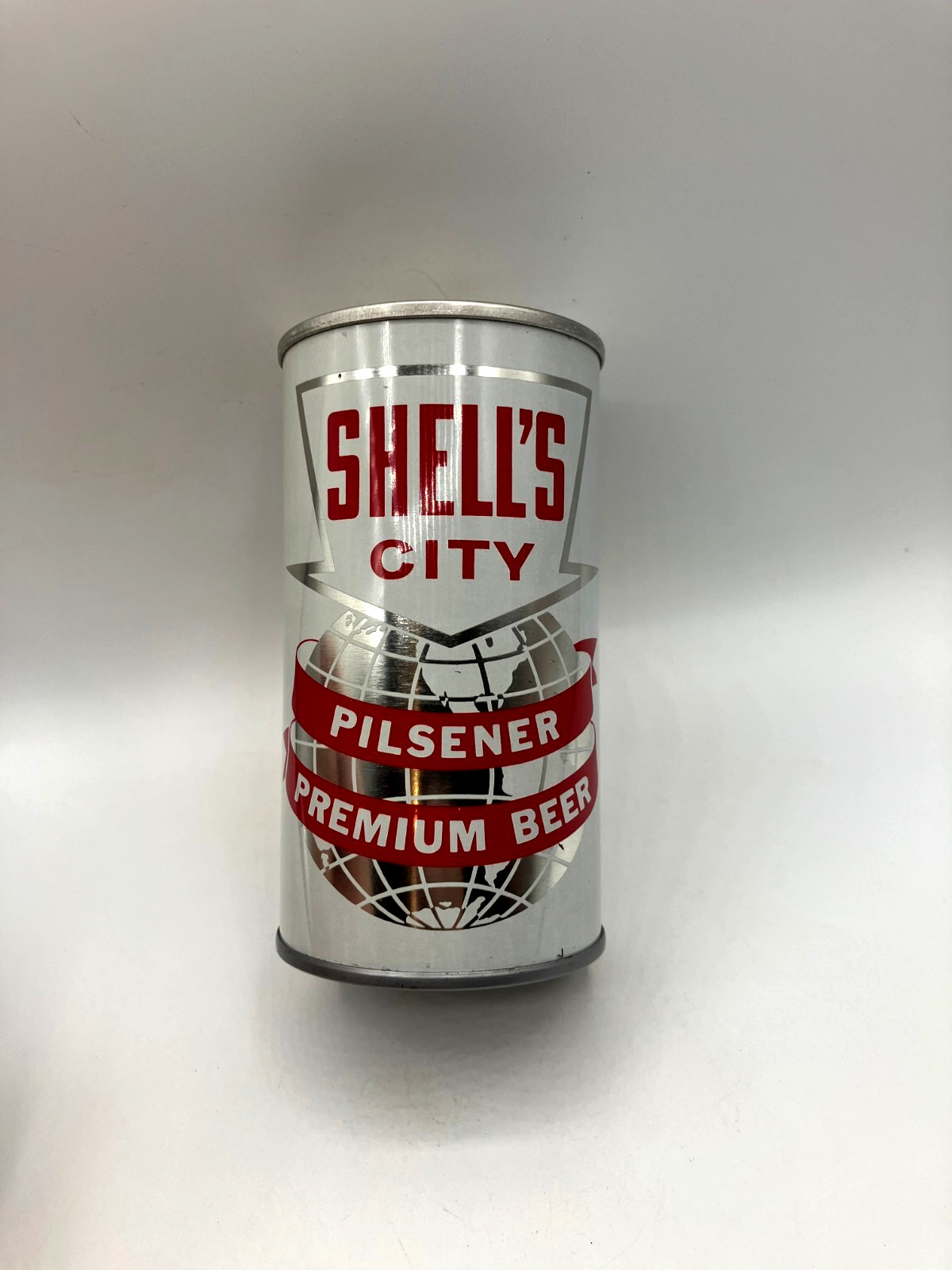 GORGEOUS 12oz *SHELL\'S CITY* Pilsener BO\'d SS Tab Beer Can S.C. Brewing Miami