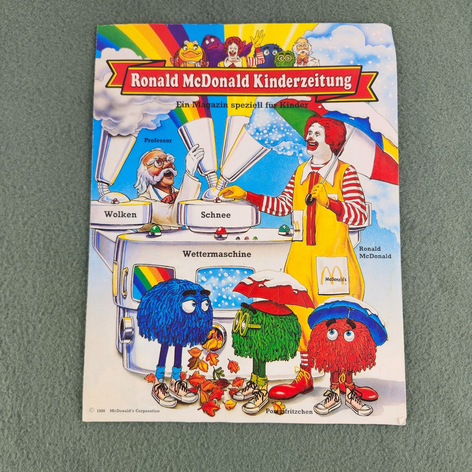 1986 McDonald\'s Ronald McDonald Kids Magazine - Germany - RARE