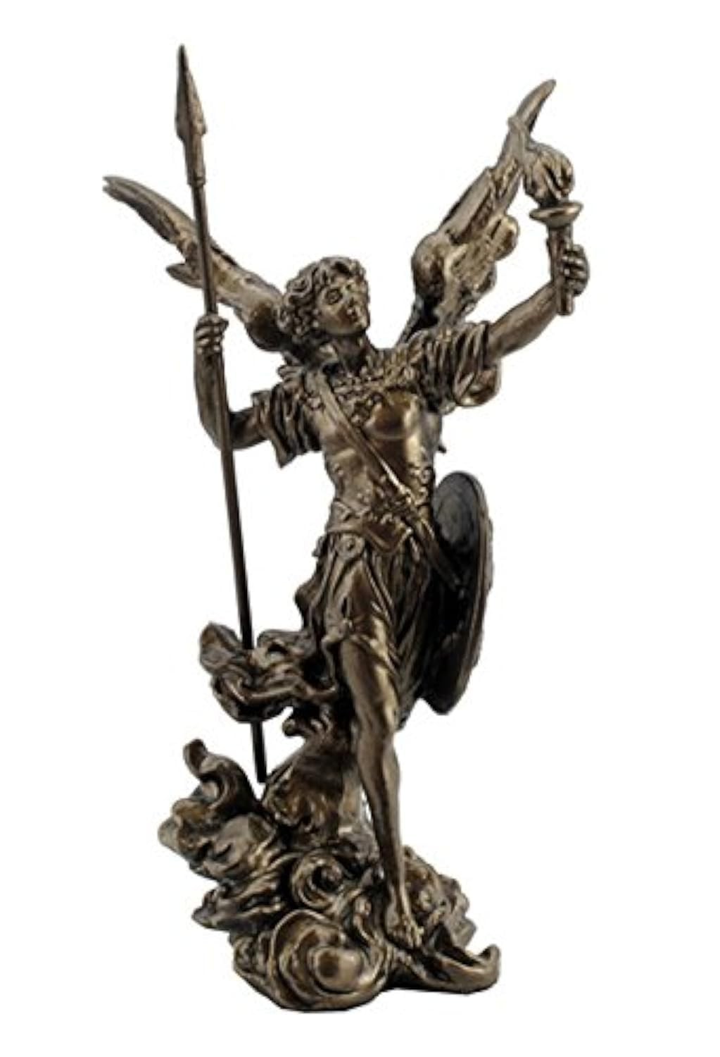 UNICORN STUDIO US 4.5 Inch Poly Stone Archangel Uriel Figurine Statue Home Decor