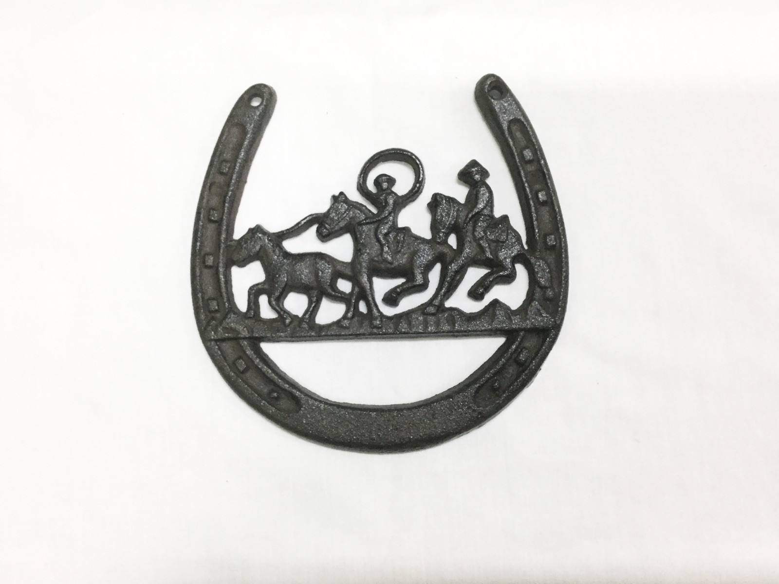 FREE SHIPPING~  Rustic Cast Iron Horseshoe Ropers Plaque (1184-1014)